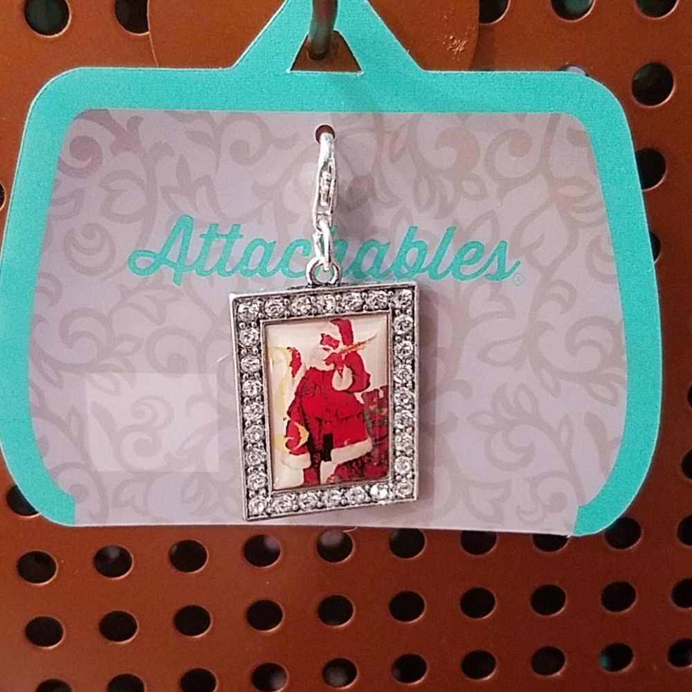 Traditional Santa purse charm
